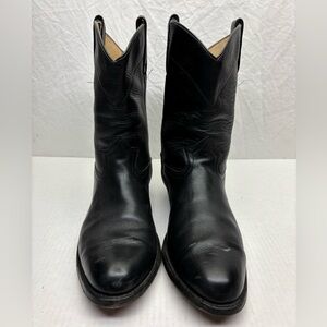 Rebelde Men's Black Leather Western Boots, size 11
